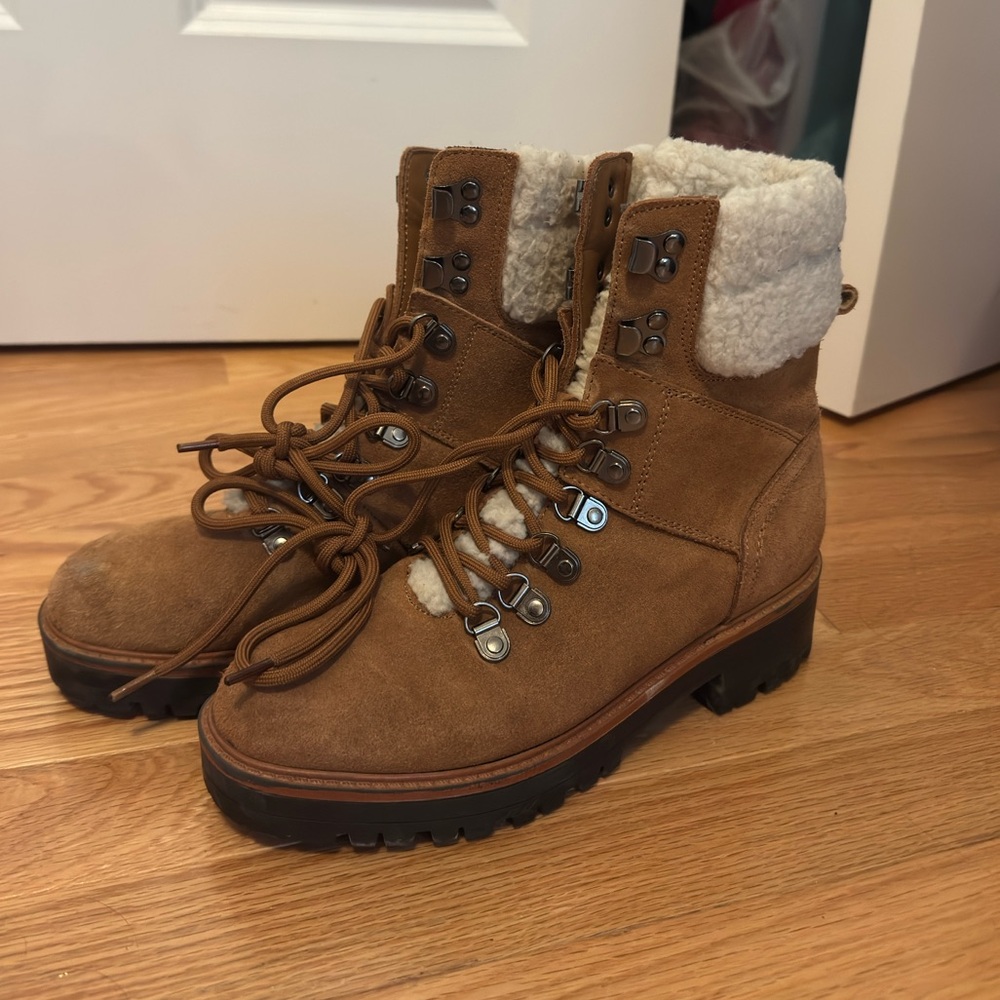 MARC FISHER BOOTS Brown Suede